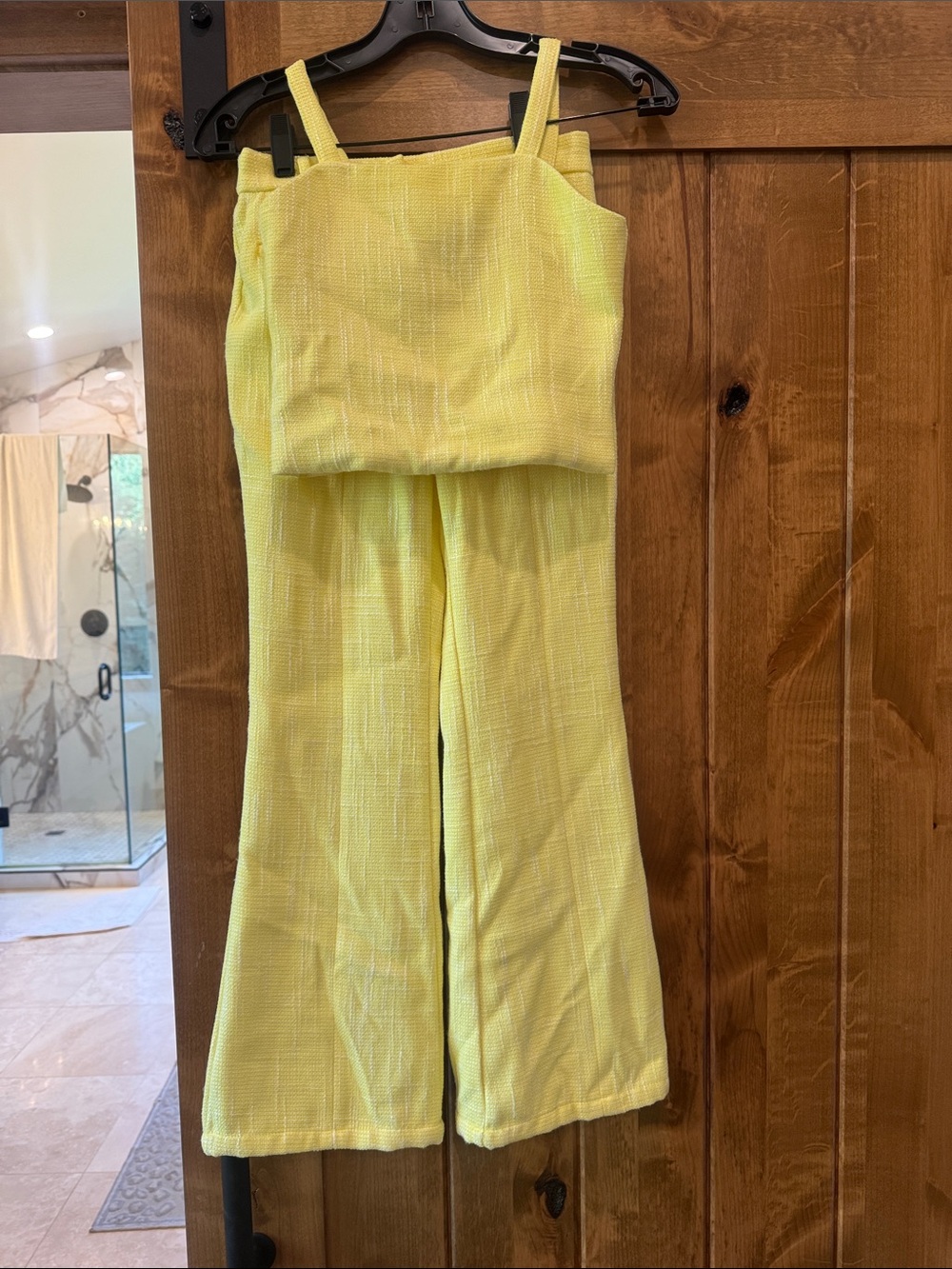 Yellow Tweed 2 piece pant set for Girls — Kids Matching Sets